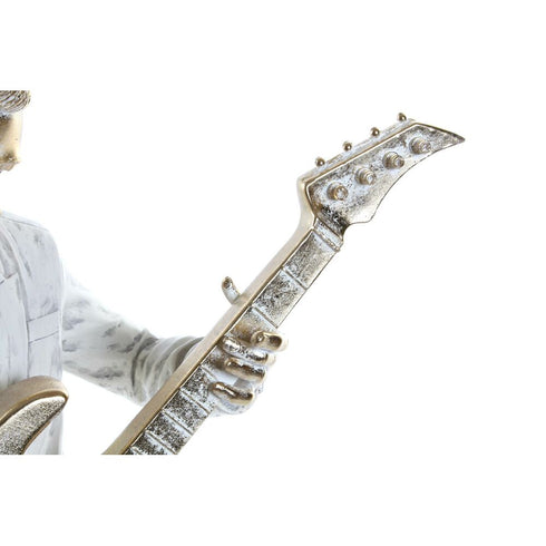 Figura Decorativa DKD Home Decor 45 x 29 x 50 cm Dorado Blanco Músico